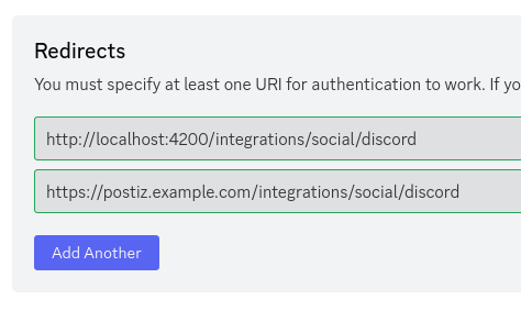在 Discord OAuth2 中添加回调地址